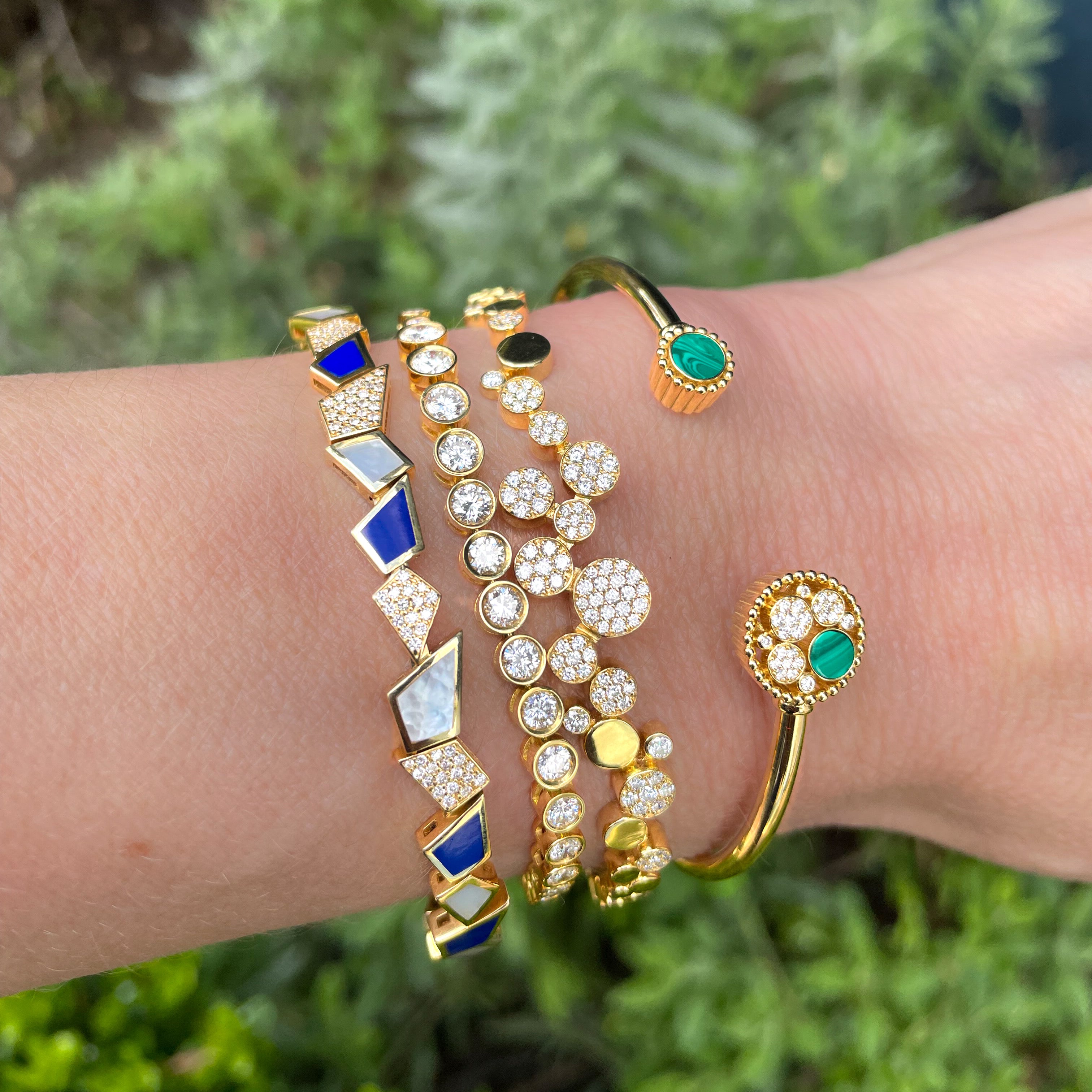 Mini Hass Lapis MOP Bangle Bangle Latelier Nawbar
