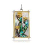 Three of Cups Tarot Charm Charm Maura Green Sterling Silver
