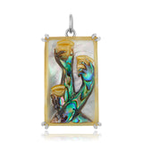 Three of Cups Tarot Charm Charm Maura Green Sterling Silver