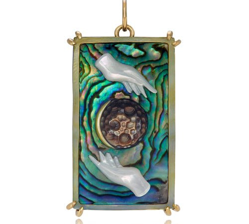 Moon Tarot Card Charm Pendant Maura Green   