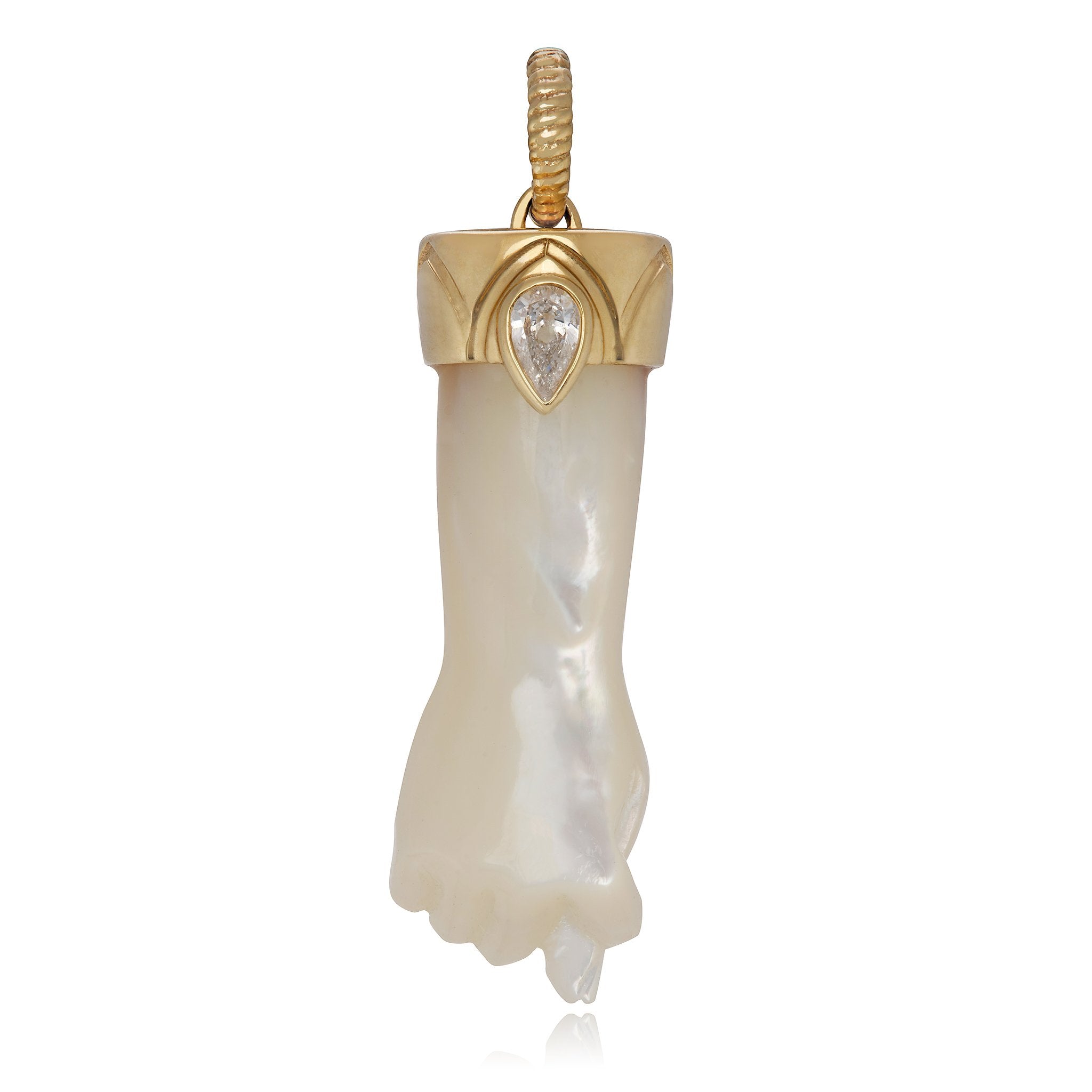 Mother of Pearl Figa Pendant Pendant Maura Green Lab Diamond  