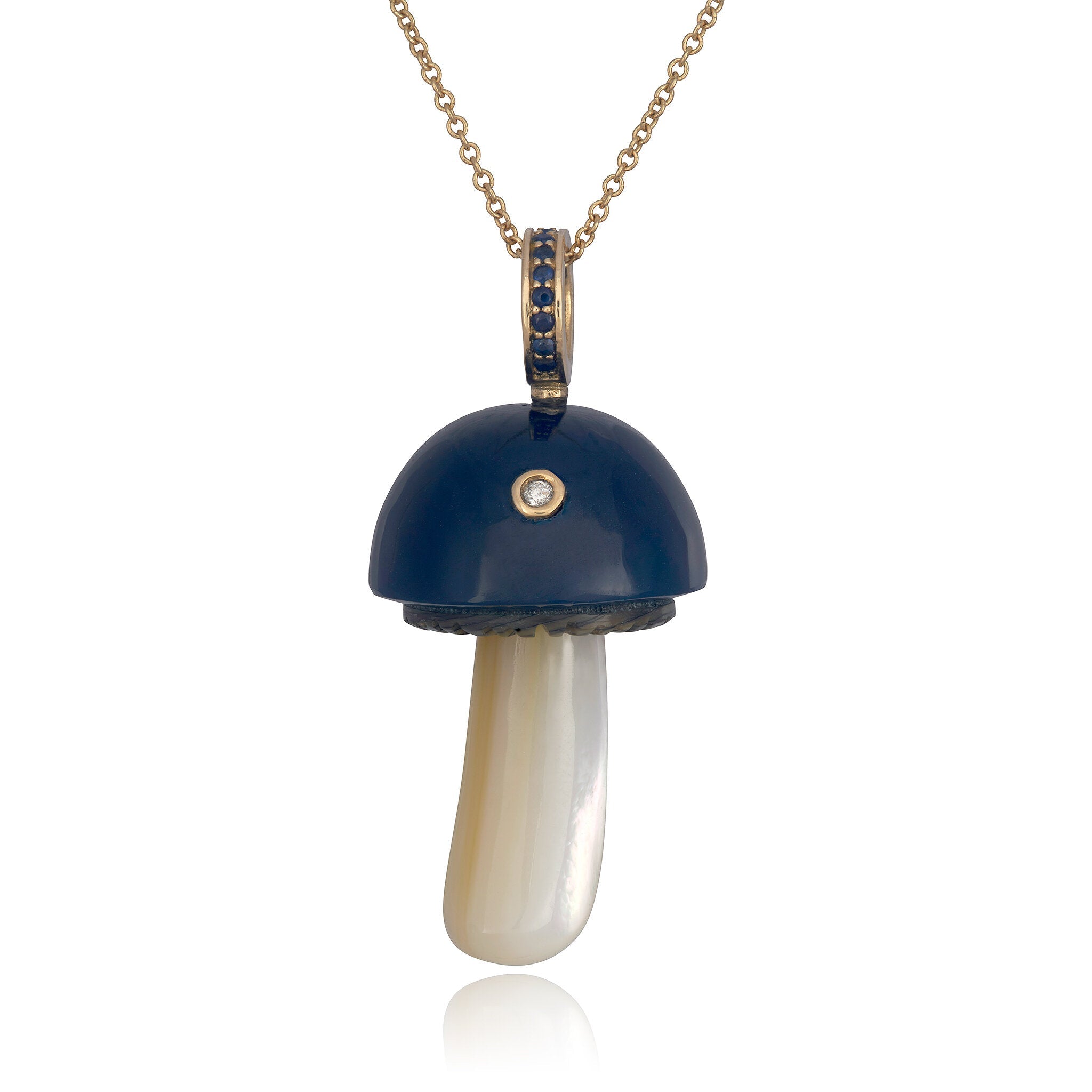 Magic Mushroom Charm with Pave Bail Charm Maura Green