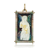 Temperance Tarot Card Charm Charm Maura Green 14k Yellow Gold  