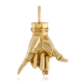Shaka LadyFinger Charm with Diamond Charm Maura Green