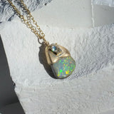 Melted Opal Necklace Charm Necklace Elisabeth Bell Jewelry