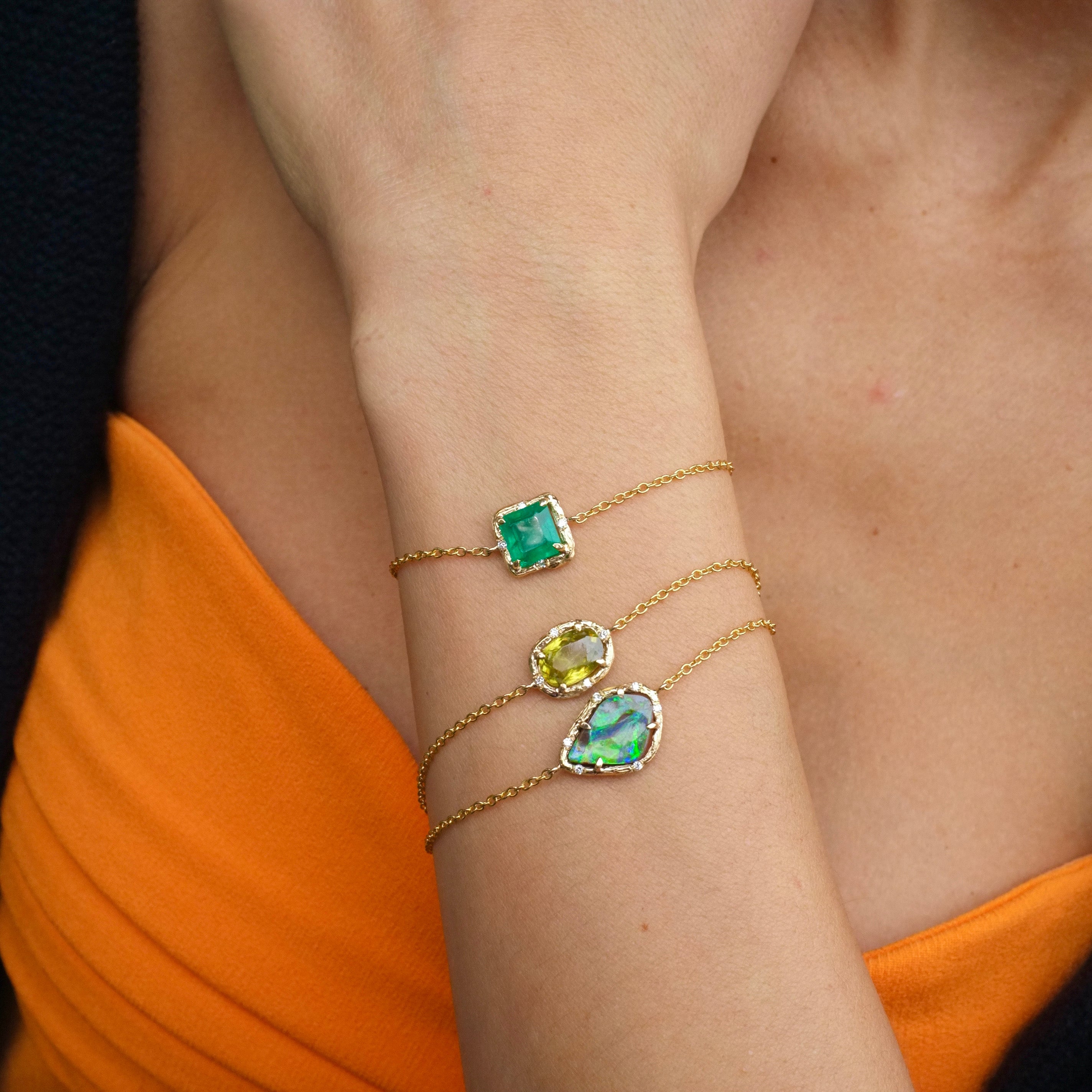 Opal Bracelet Chain Bracelet Elisabeth Bell Jewelry   