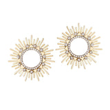 XL Diamond Rays Soleil Earrings Statement Earrings Falamank