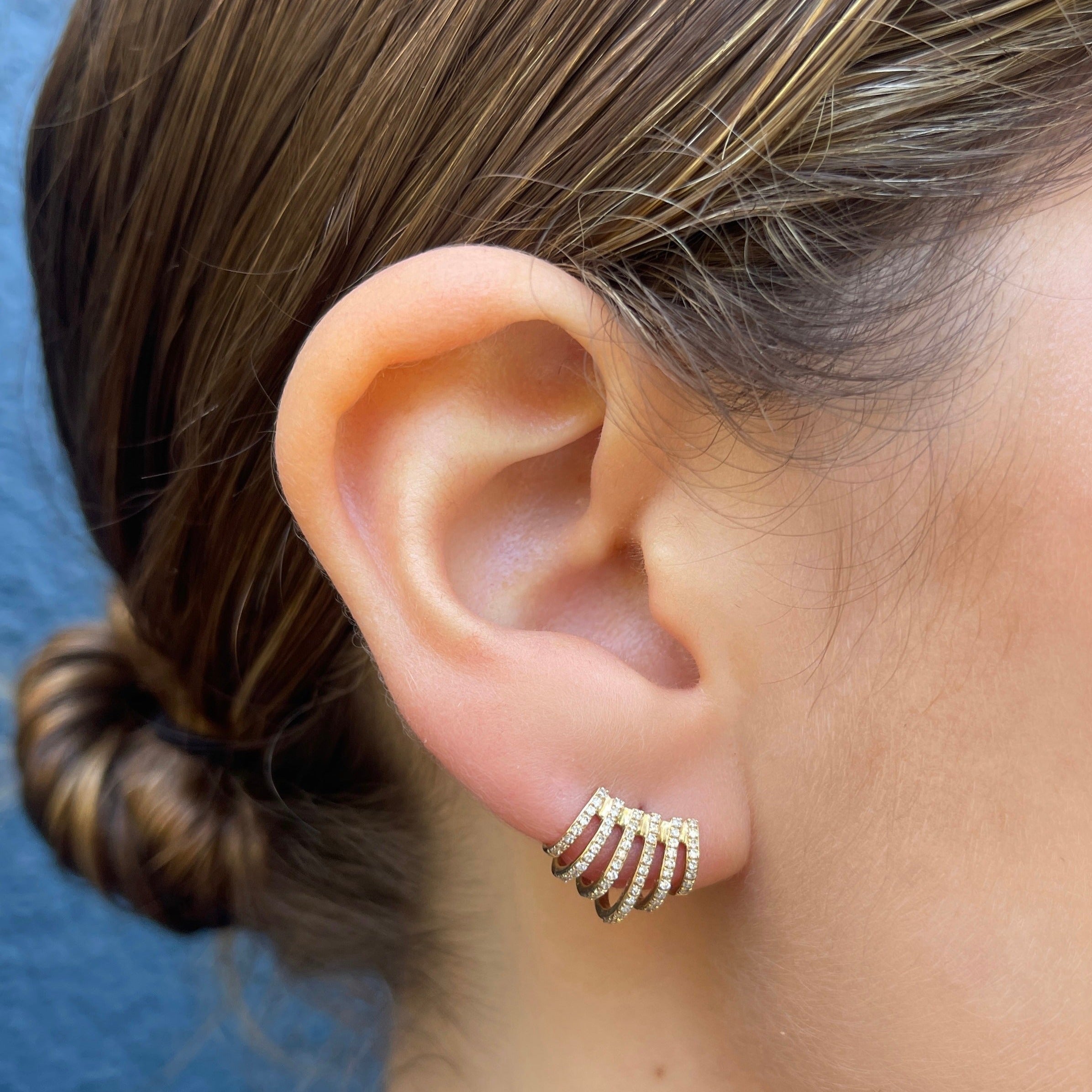 Linear Cuff Stud, Single Ear Cuff Earring Roseark Deux