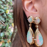 Pear Shape Opal Drop Earrings