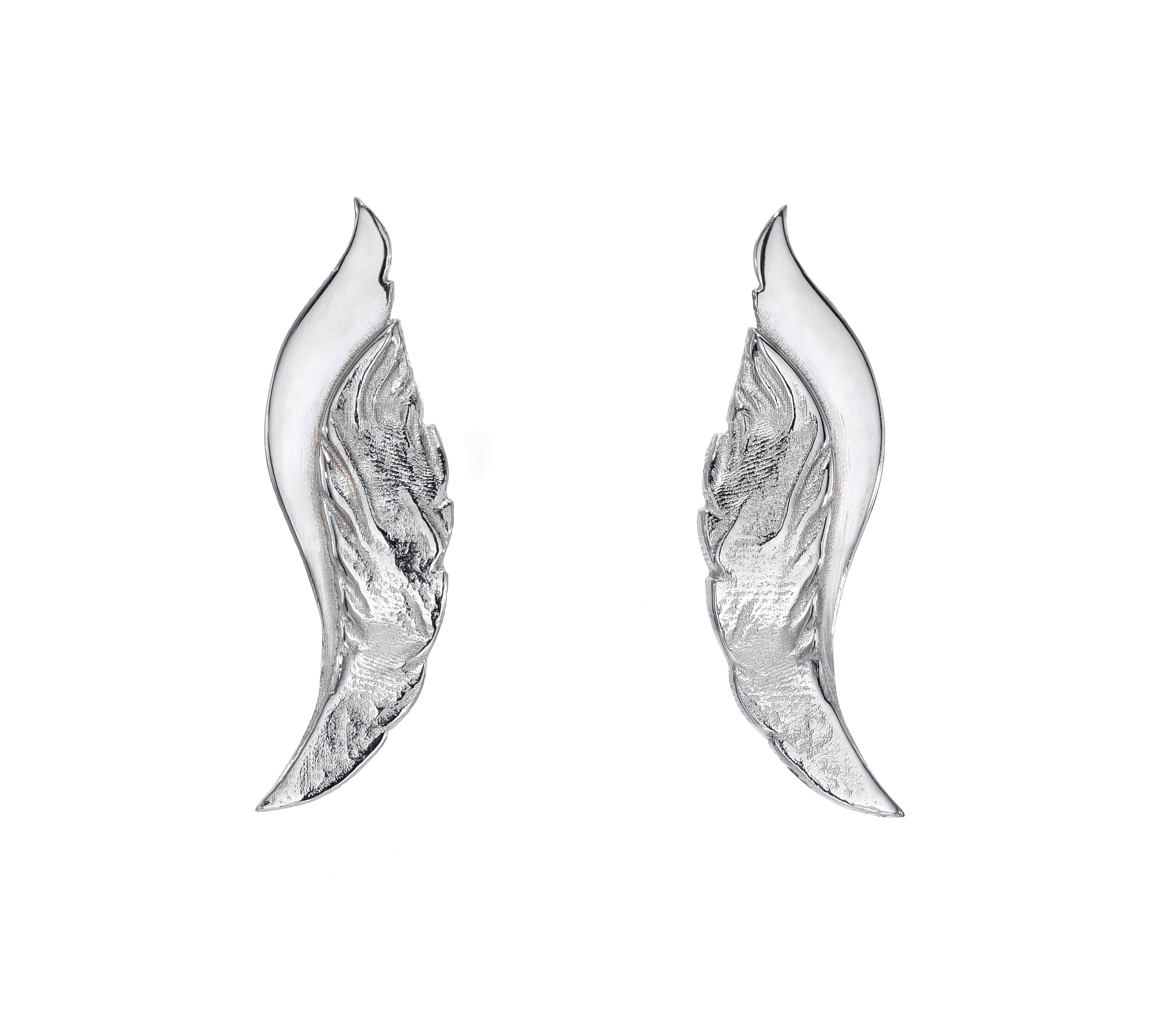 Plume Angel Wing Earrings Studs Gintare   