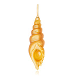 Spiral Shell Pendant Maura Green Golden Mother of Pearl