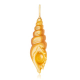 Spiral Shell Pendant Maura Green Golden Mother of Pearl