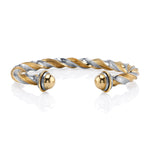 Vintage Silver & Gold Twist Cuff Bracelet Roseark Vintage