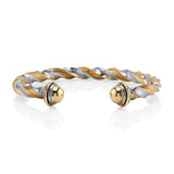 Vintage Silver & Gold Twist Cuff Bracelet Roseark Vintage