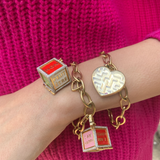French Divination Enamel Dice Charm Charm Carolyn Rodney