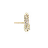 Peanut Stud with Diamonds Stud Earrings Roseark Deux