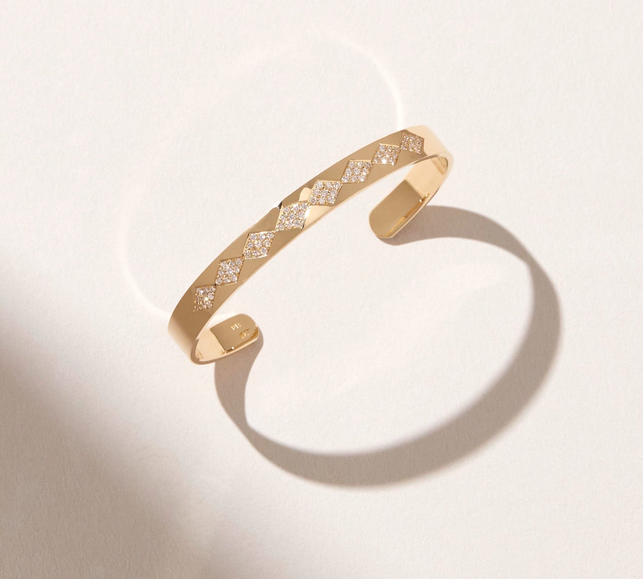 Geometrica Diamond Cuff Cuff Bracelet Elisabeth Bell Jewelry