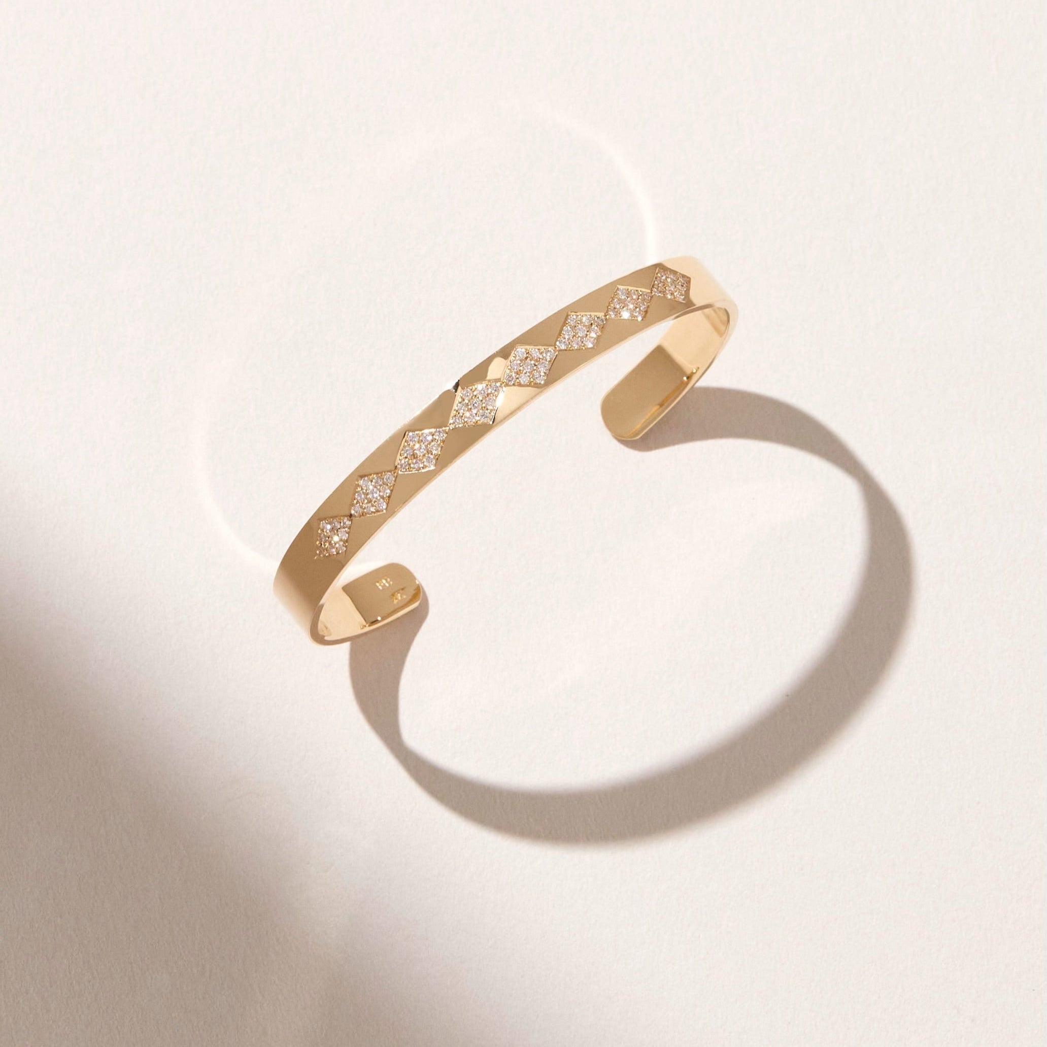 Geometrica Diamond Cuff Cuff Bracelet Elisabeth Bell Jewelry