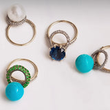 Sleeping Beauty Turquoise and Diamond Classic Twist Ring Ring Carolyn Rodney