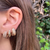 Wave Hoop Hoop Earrings Roseark Deux