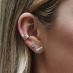 Peanut Stud with Diamonds Stud Earrings Roseark Deux