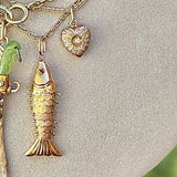 Vintage Fish Pendant Necklace