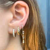Twist Huggie Huggie Earrings Roseark Deux