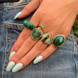 Kabana Opal Tourmaline Estate Ring Statement Ring Roseark Vintage