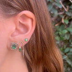 Emerald Diamond Multi-Baguette Studs, Pair Stud Earrings Roseark Deux