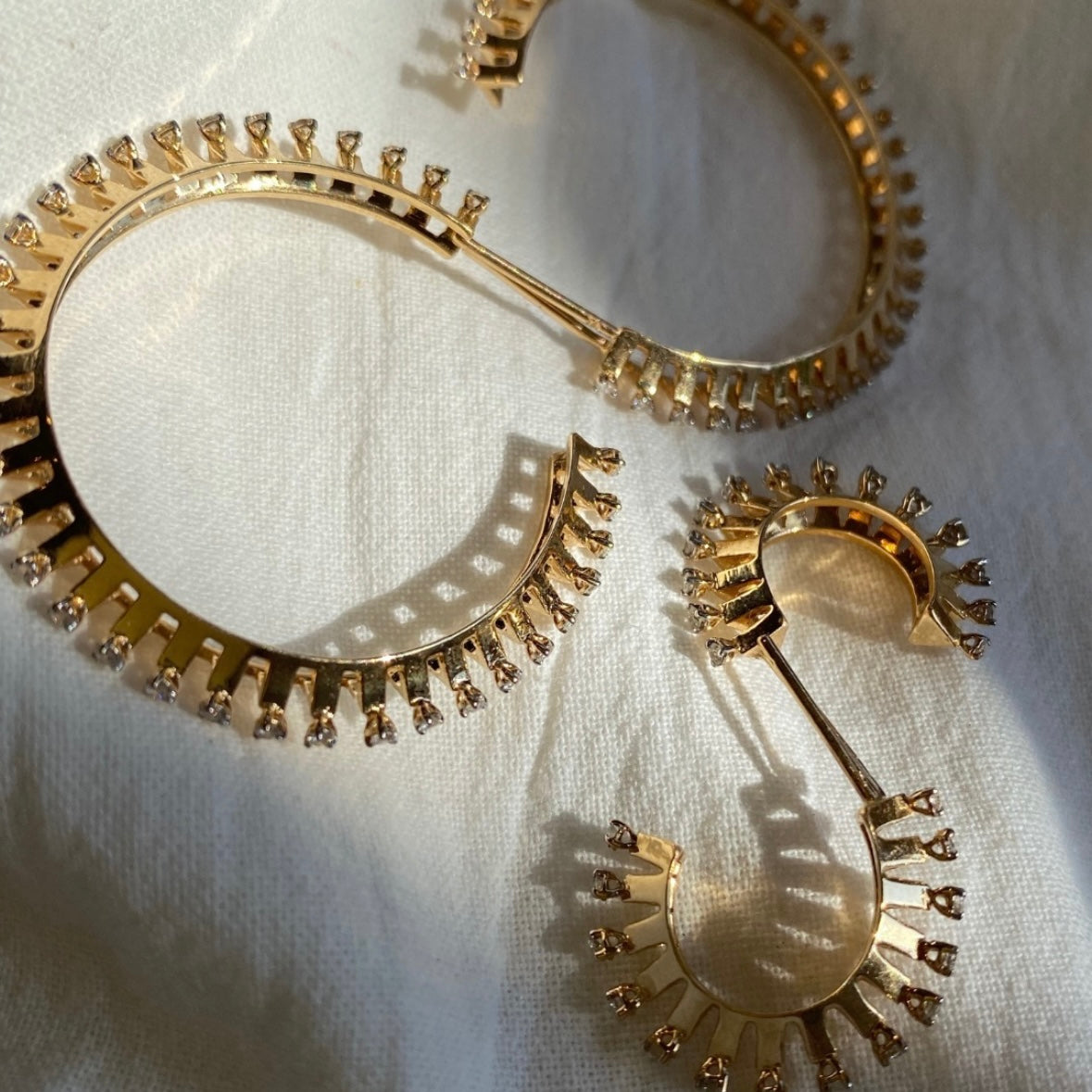 Tricone Loop Earrings, Large Hoop Earrings Ritique