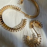 Tricone Loop Earrings, Large Hoop Earrings Ritique
