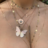 Stingray Necklace with Diamonds Pendant Necklace Elisabeth Bell Jewelry