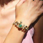 Emerald Snake Cuff Cuff Bracelet Elisabeth Bell Jewelry