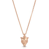 Lioness Charm Necklace Pendant Necklace MAE + LANG 16 inch Rolo Chain Rose gold