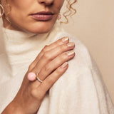 Pink Opal Pave Ring, Large Ring Akaila Reid