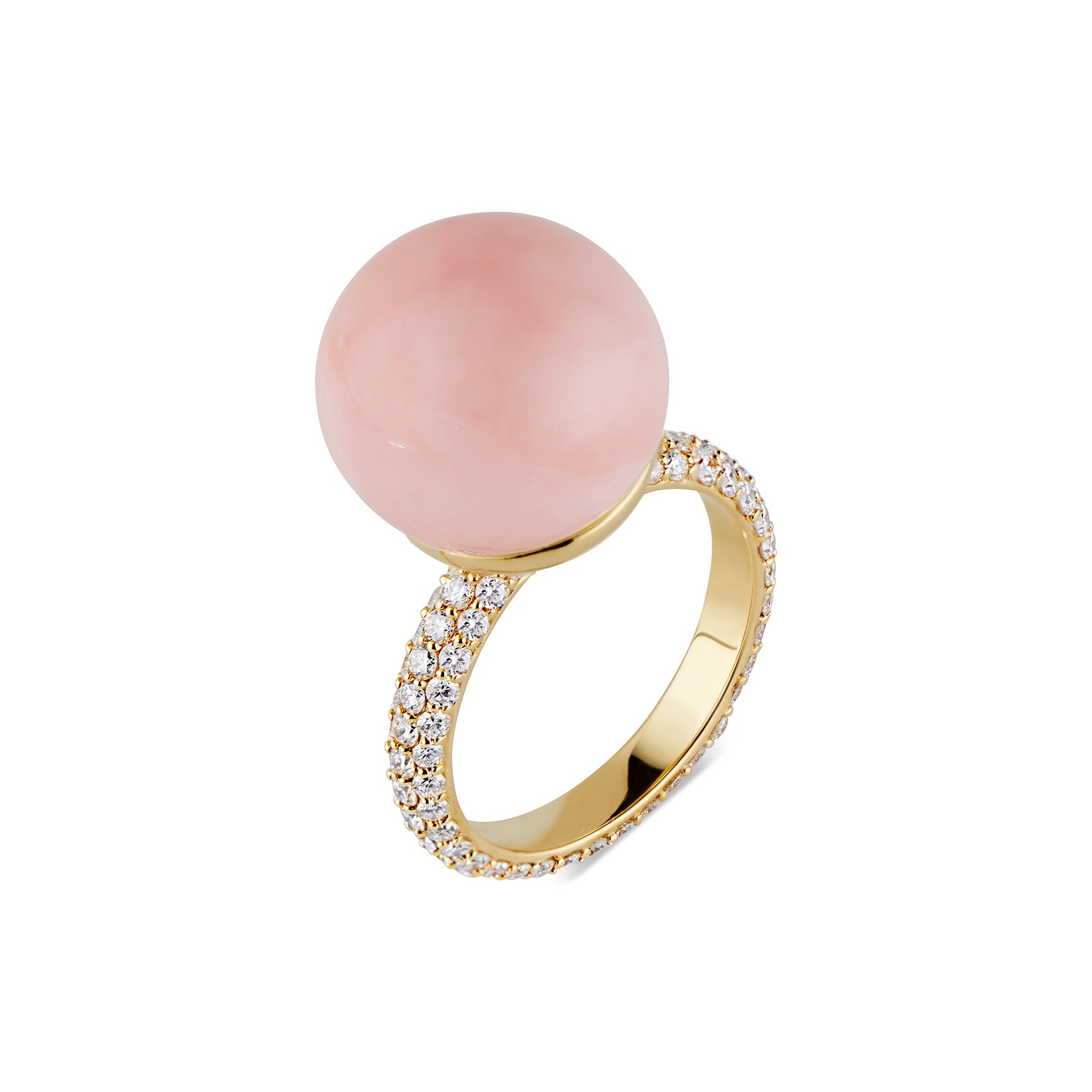 Pink Opal Pave Ring, Large Ring Akaila Reid 6
