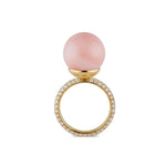 Pink Opal Pave Ring, Large Ring Akaila Reid