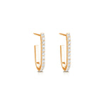 Mini Pin Earring Stud Earrings Carbon and Hyde Yellow Gold  