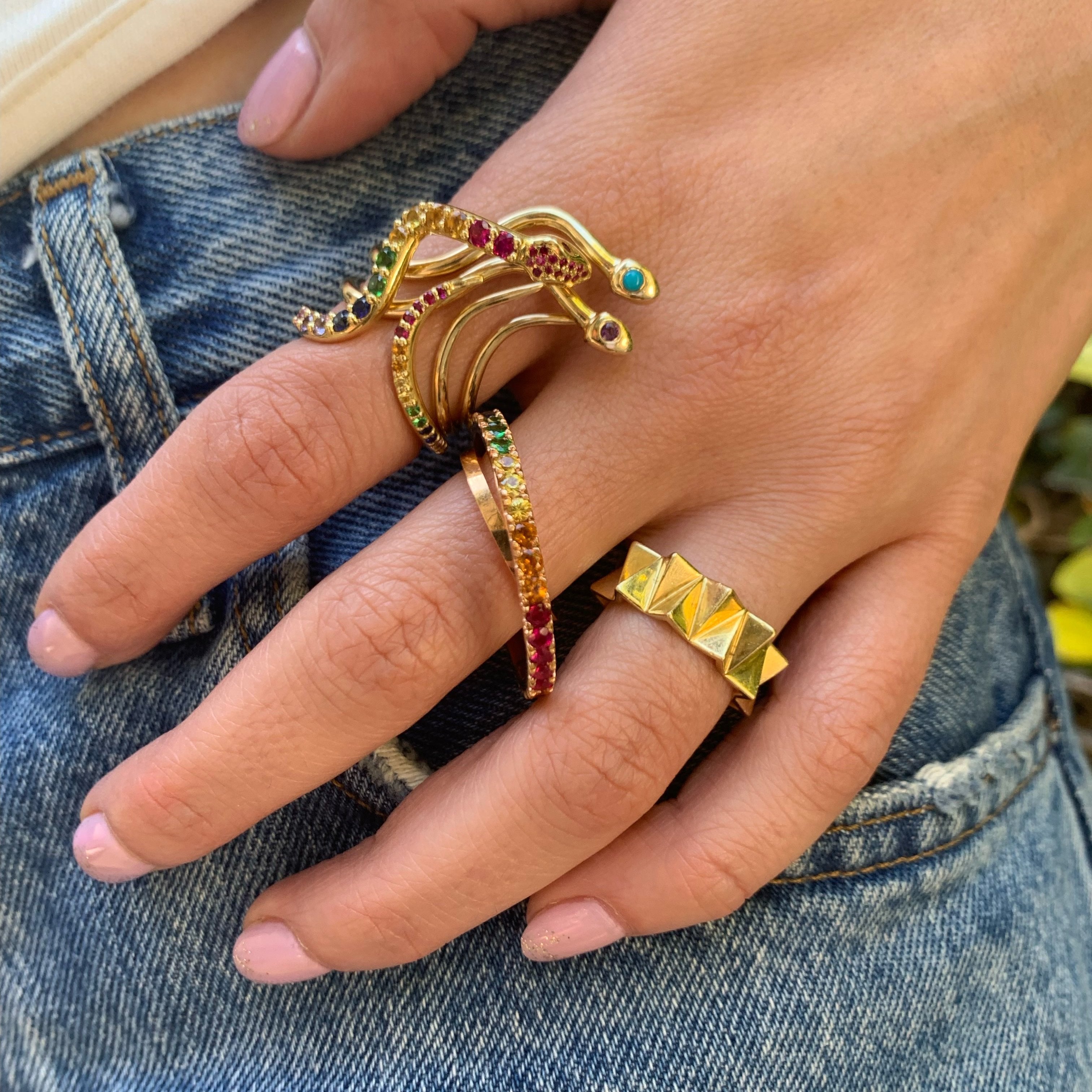 Rainbow Snake Ring Ring Perez Bitan