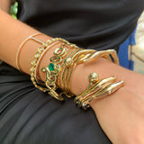 Emerald Snake Cuff Cuff Bracelet Elisabeth Bell Jewelry