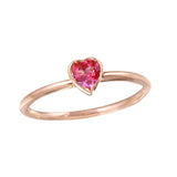 Topaz Heart Ring Band Jaine K Designs Pink Topaz  