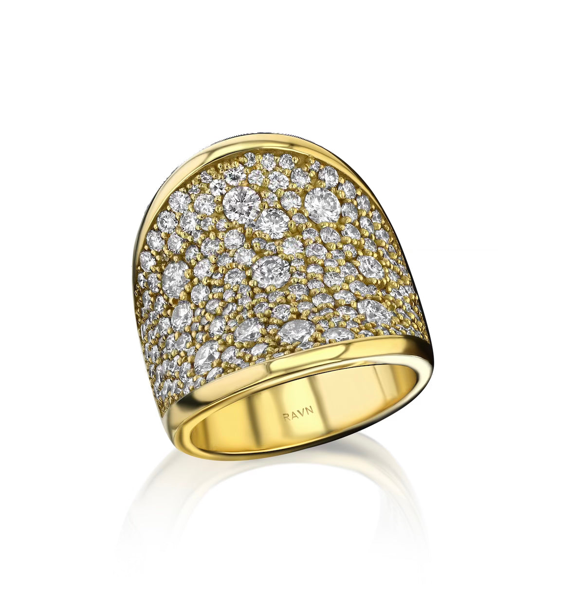 Saddle ring with diamonds discount