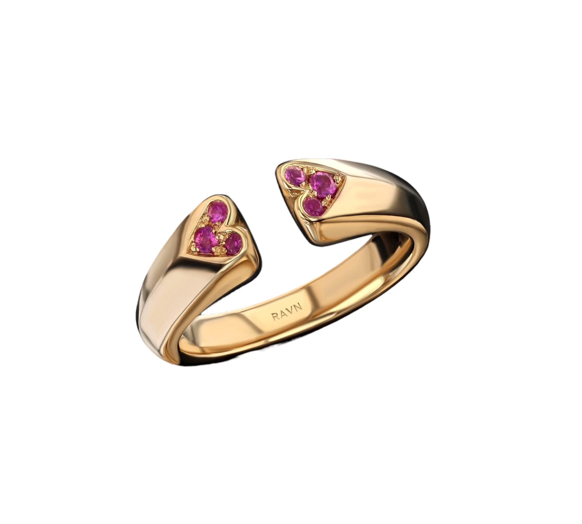 Ruby Sweetheart Ring Band Ring House of RAVN   