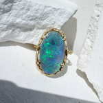 Celestial Tide Opal Ring Cocktail Ring Elisabeth Bell Jewelry   