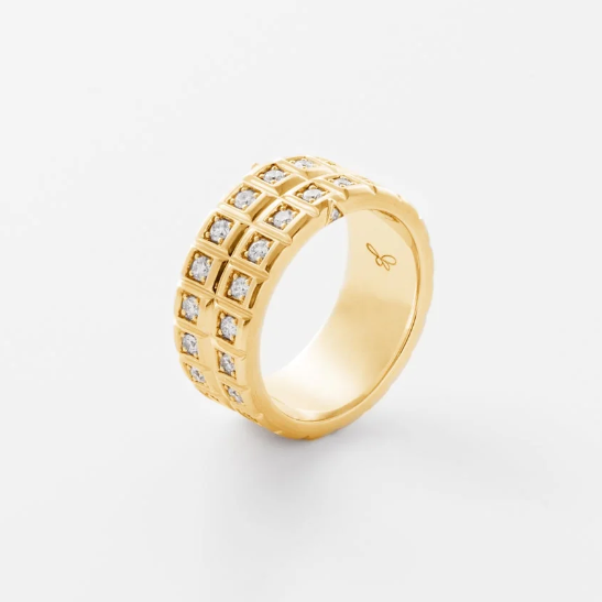 Double Carousel Ring, Gold Band James Banks Design   