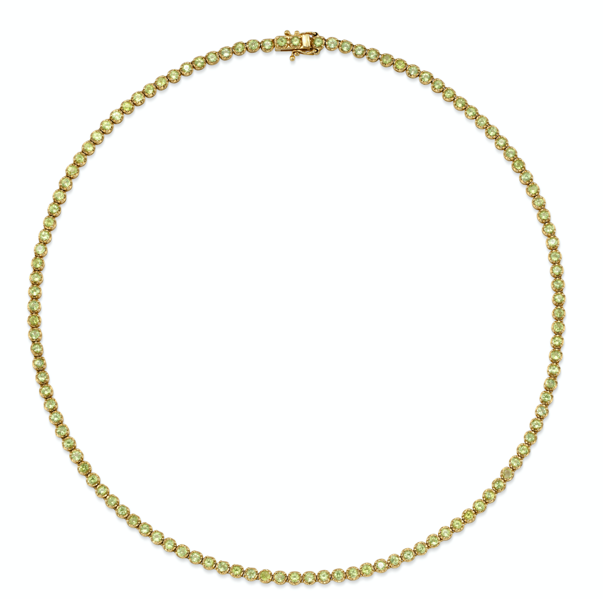 Classic Precious Stone Tennis Necklace Tennis Necklace Roseark Deux Peridot