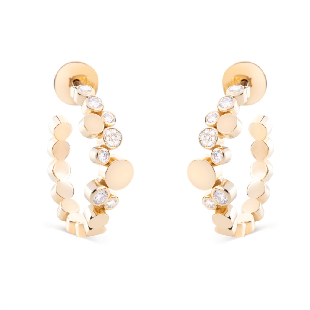 Diamond Bubbles Hoop Earrings Hoop Earrings Falamank Diamond