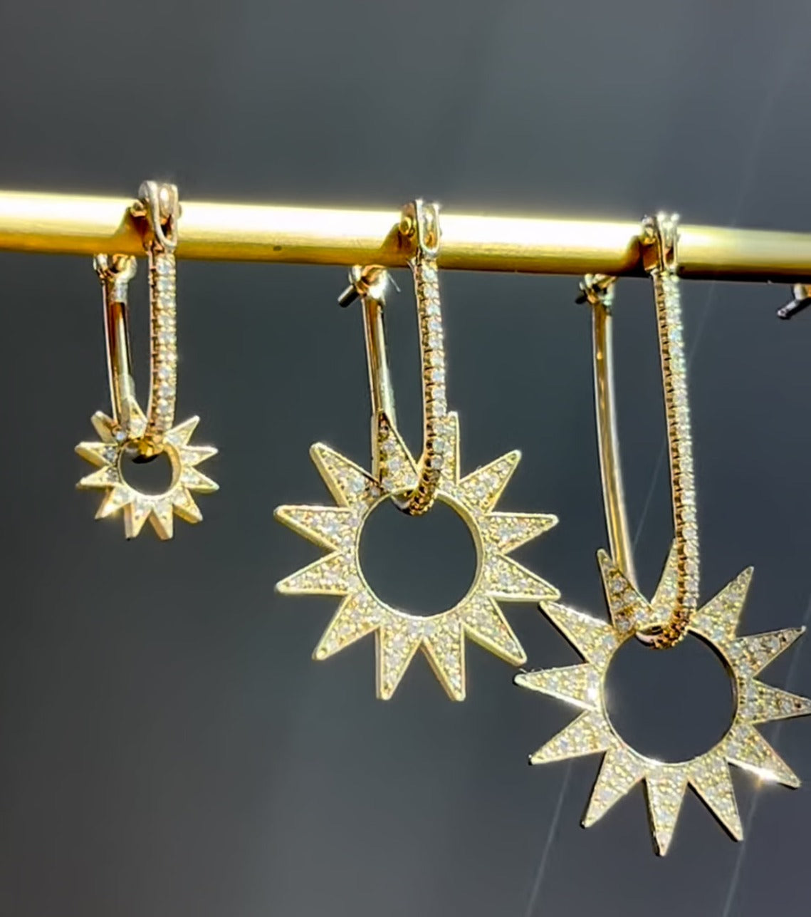 Pave Spur Earring, Baby Drop Earrings EMBLM