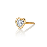 Small Diamond Heart Stud Stud Earrings Roseark Deux Single