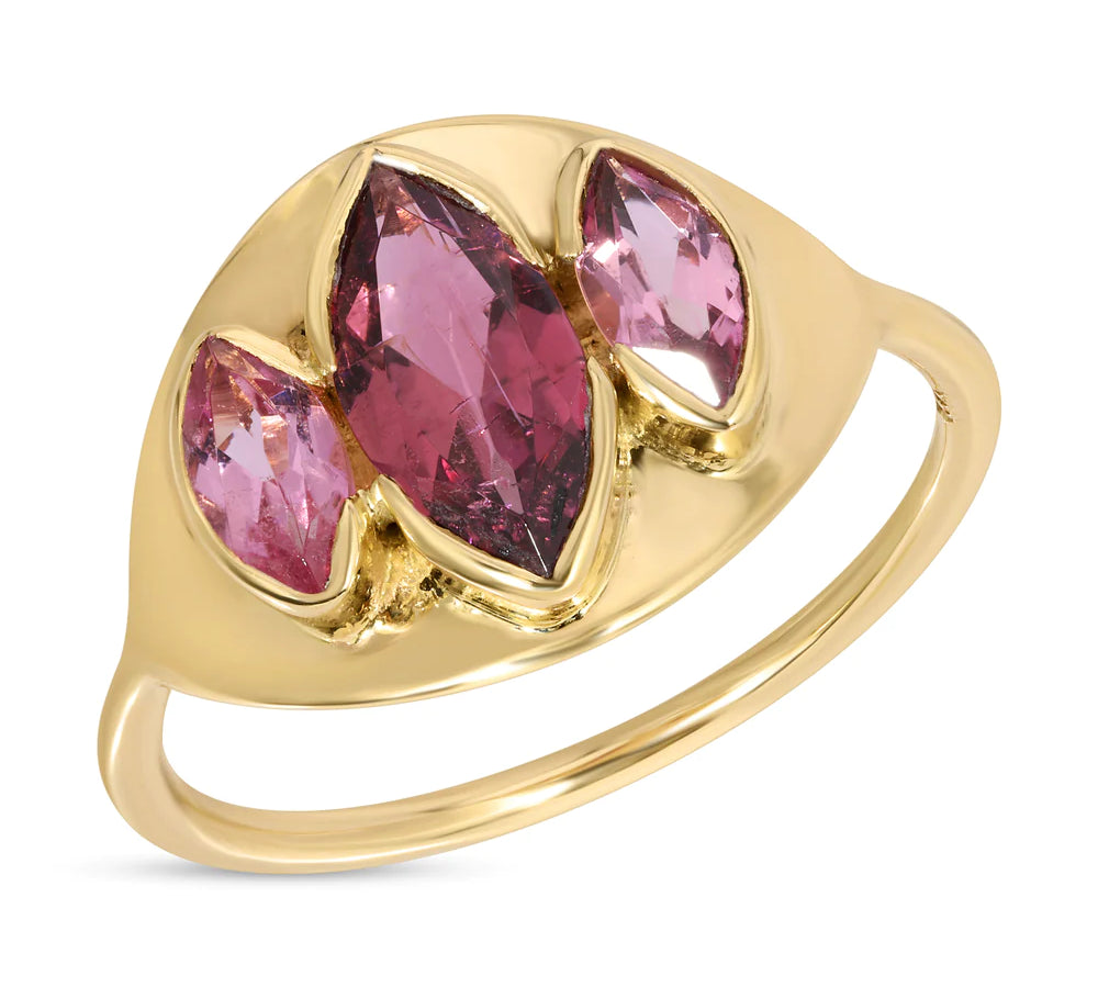 Pink Tourmaline Light Ring Cocktail Ring Christina Magdolna Jewelry   